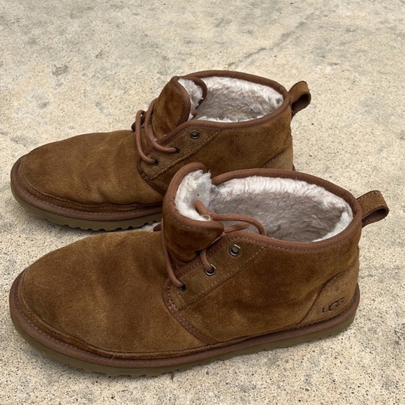 UGG Men's Neumel Chestnut Suede Casual Boot Size 10 - Picture 3 of 10